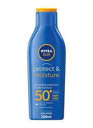 Nivea Protect & Moisture SPF 50+ Sun Lotion, 200ml
