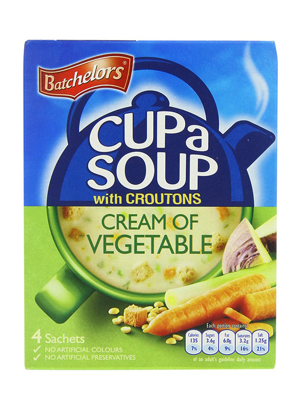 

Batchelors Cup a Soup With Croutons Cream Of Vegetable Soup, 4 x 122g