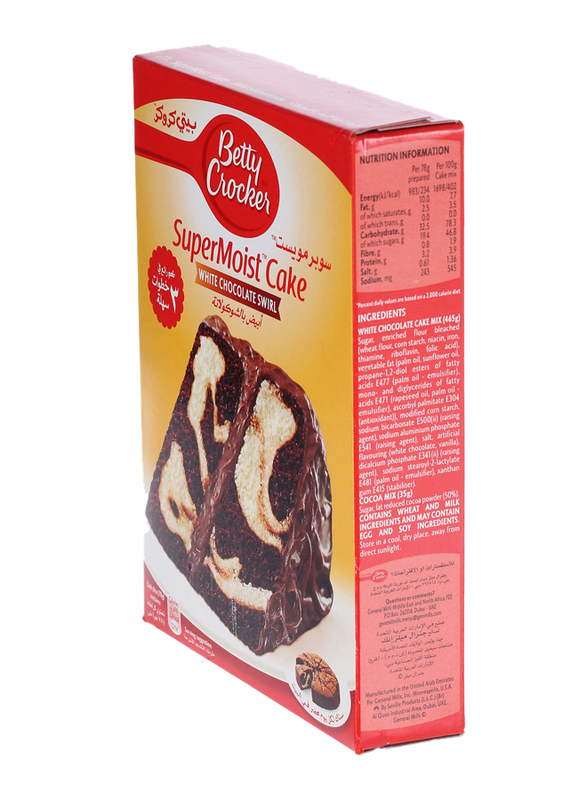 

Betty Crocker Super Moist White Chocolate Swirl Cake Mix, 500g