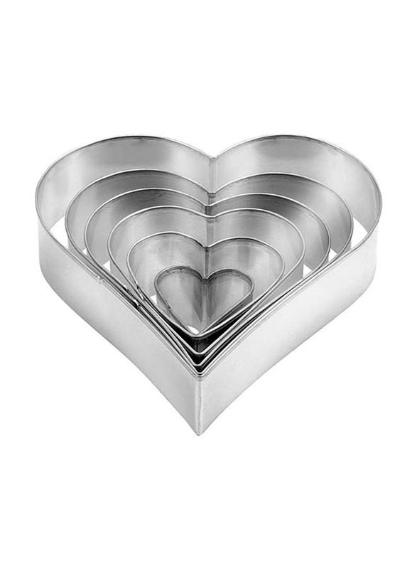 

Tescoma 6-Pieces Heart Shaped Cookie Cutter, Silver