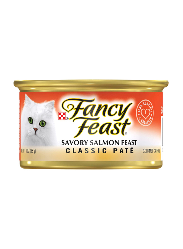 

Purina Fancy Feast Classic Savory Salmon Wet Cat Food, 85g