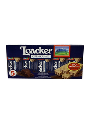 Loacker Cremkakao Crispy Wafers with Cocoa and Chocolates Cream Filling, 5 Packs x 45g
