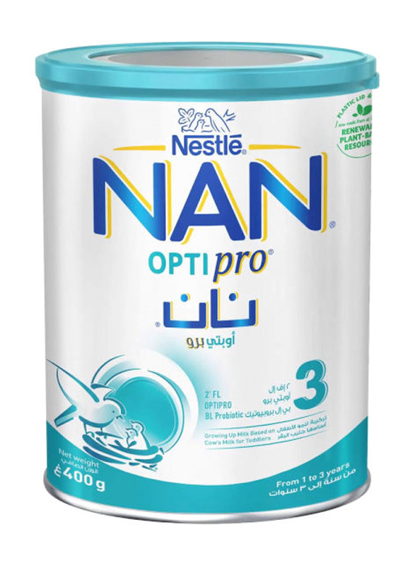 

Nestle NAN Optipro Growing Up Milk Stage 3, 1 to 3 Years, 400g