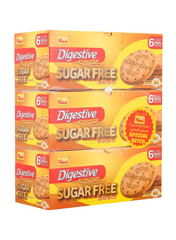 

Nabil Digestive Sugar Free Biscuits, 6 x 40g