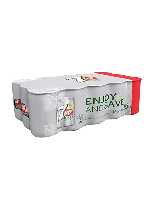 

7Up Free Carbonated Soft Drink, 15 Can x 155ml