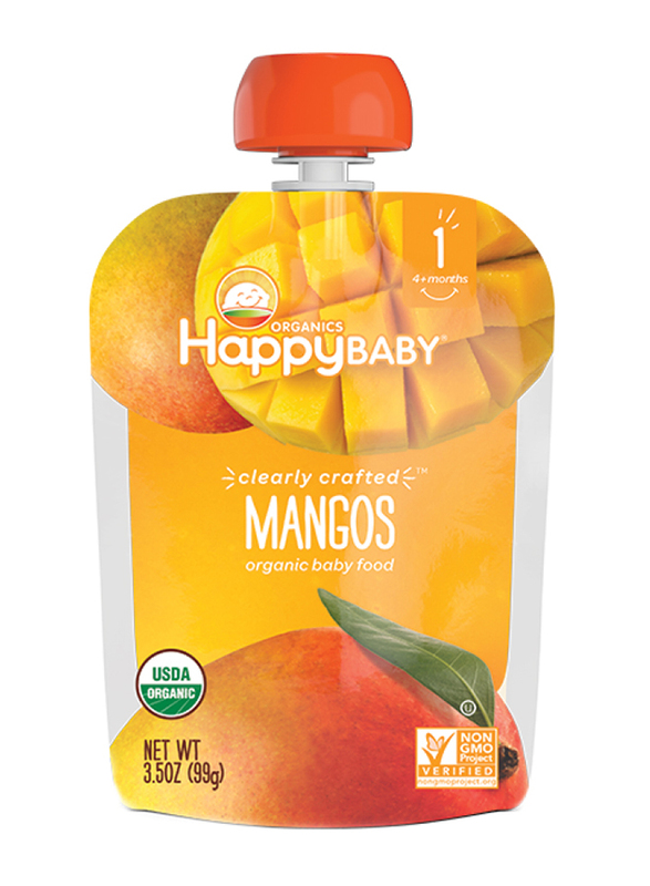 

Happy Baby Stage 1 Clearly Crafted Mangos Organic Baby Food, 99g