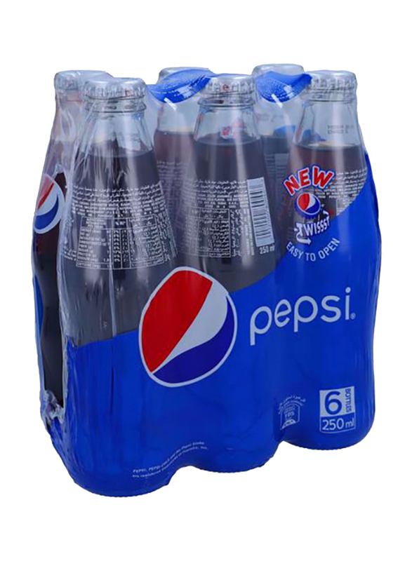 

Pepsi Shrink Wrap Carbonated Soft Drink, 6 Bottles x 250ml