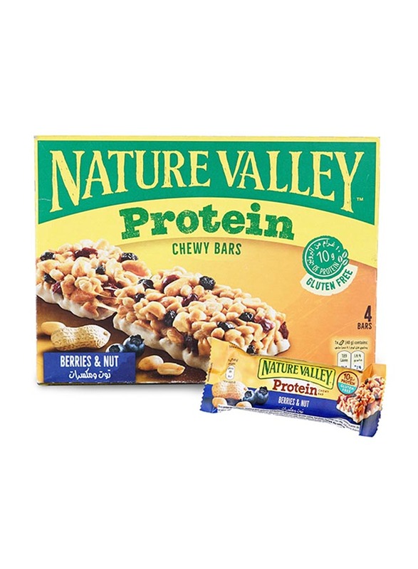 

Nature Valley Berries & Nut Protein Chew Bars, 4 Pieces x 40g