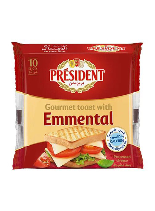 

President Gourmet Toast Emmental Cheese Slices, 200g