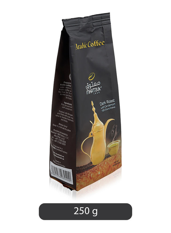 

Maatouk Arabic Dark Roast Coffee with Cardamom, 250g
