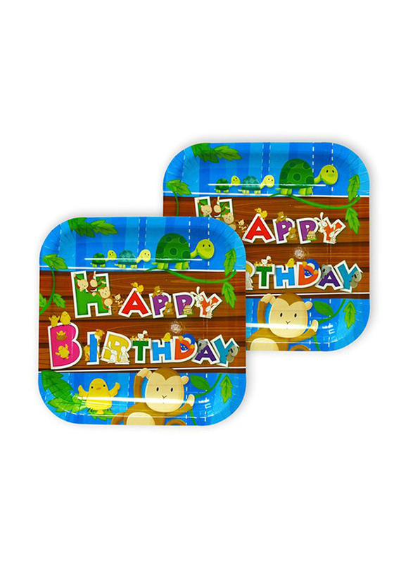 

Party Magic 6-Piece 9.5-inch Birthday Fun Square Plate Set, Multicolour