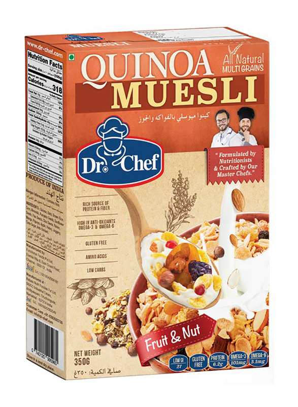 

Dr Chef Quinoa Muesli Fruit And Nut Cereal Flakes, 350g