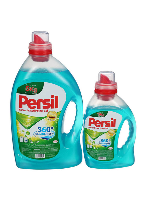 

Persil Low Foaming Power Gel, 2 Pieces, 3 Liter + 1 Liter