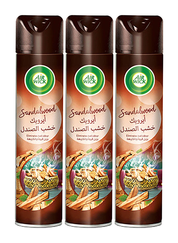 

Air Wick Aerosol Sandalwood Air Fresheners, 3 Pieces x 300ml