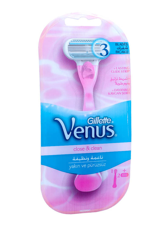 

Gillette Venus Passion Razor with 2 Blades, Pink, 3 Pieces