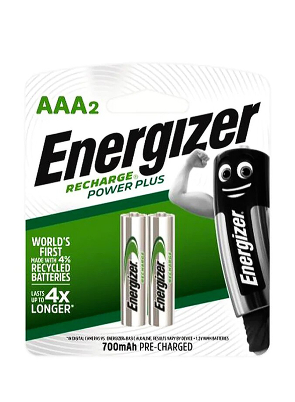 

Pocari Sweat Energizer Recharge Power Plus AAA2 Batteries, 2 Pieces, Silver