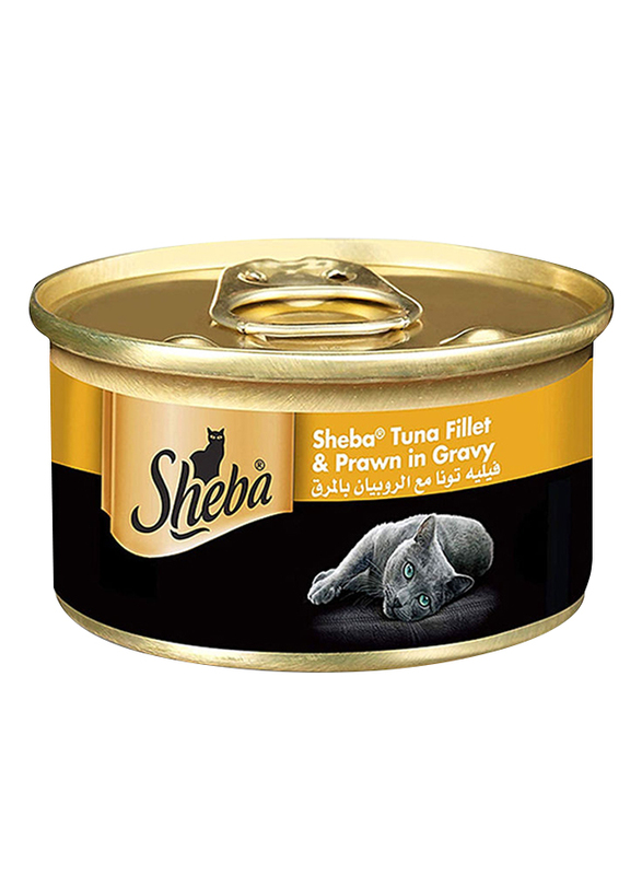 

Sheba Tuna Fillet & Prawn in Gravy Wet Cat Food, 12 x 85 grams