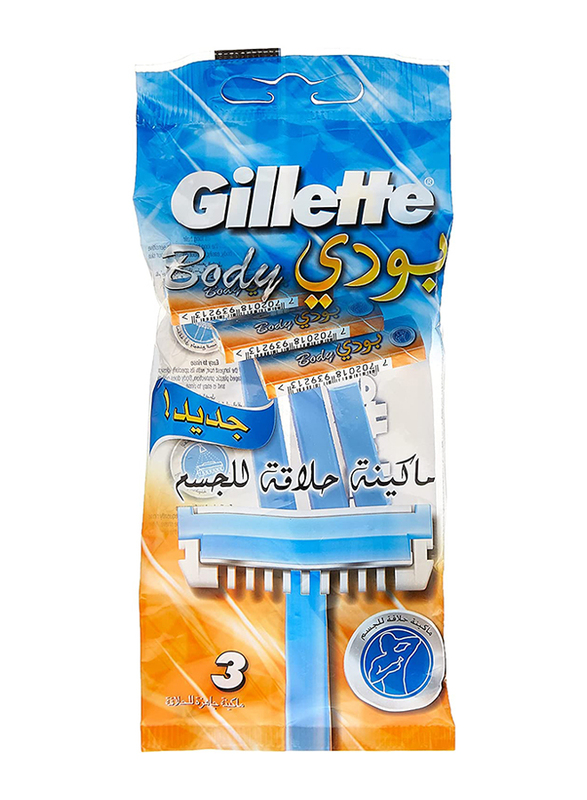 

Gillette Body Razors, 3 Pieces, Multicolour