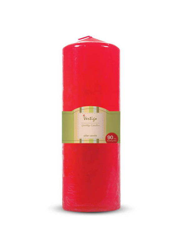 

Vertigo Pillar Candle, Red