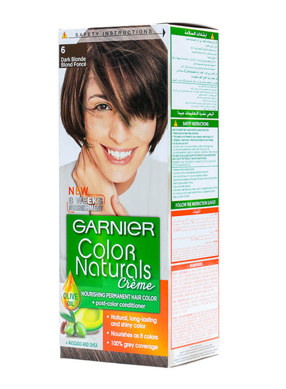 

Garnier Color Naturals Nourishing Cream Hair Color, 6 Dark Blonde, 110ml