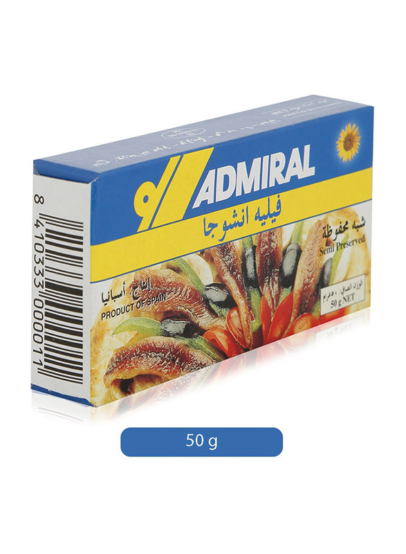 

Admiral Anchovy Fillets in Sunflower Oil, 50g