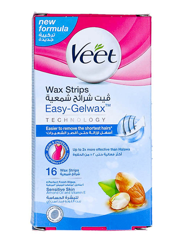 

Veet Easy Gelwax Sensitive Skin Bikini & underarm Wax Strips, 16 Strips