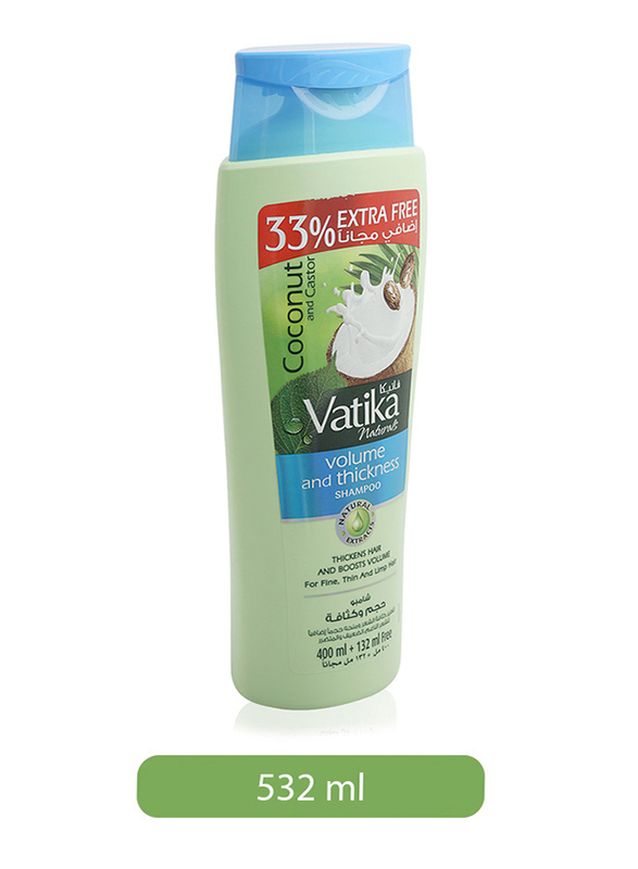 

Vatika Coconut and Castor Extract Volume and Thickening Shampoo for Fine Hair, 532ml