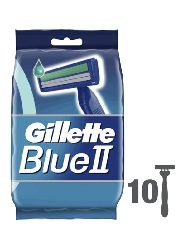 

Gillette Blue II Disposable Razor for Men, 10 Pieces