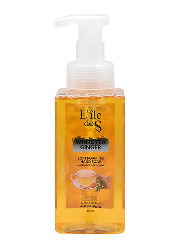 

L'ile De S White Tea Ginger Soft Foaming Soap, Yellow, 500ml