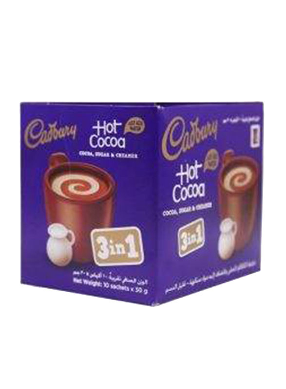 

Cadbury 3 in 1 Hot Cocoa Chocolate Drink, 10 x 30g