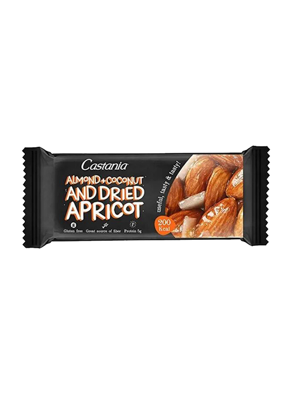 

Castania Almond, Coconut and Dried Apricot Bar, 38g