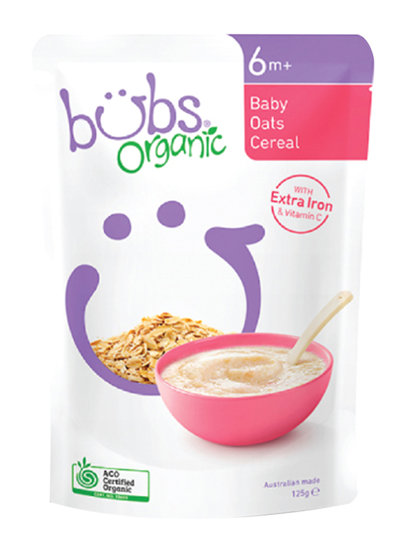 

Bubs Organic Baby Oats Cereal, 125g