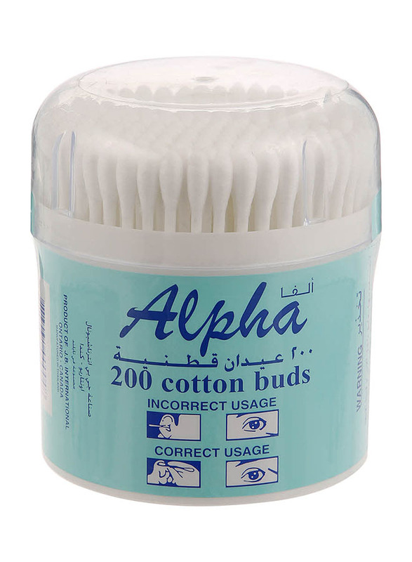 

Alpha Cotton Buds, 200 Pieces, White