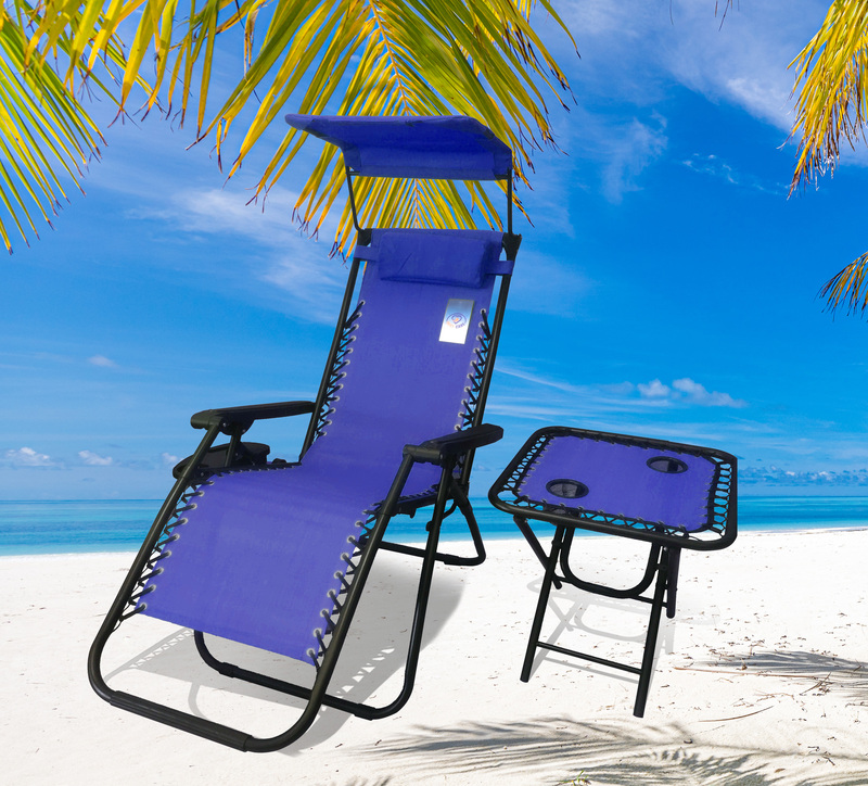 Beach Foldable Chair with Shade & Table