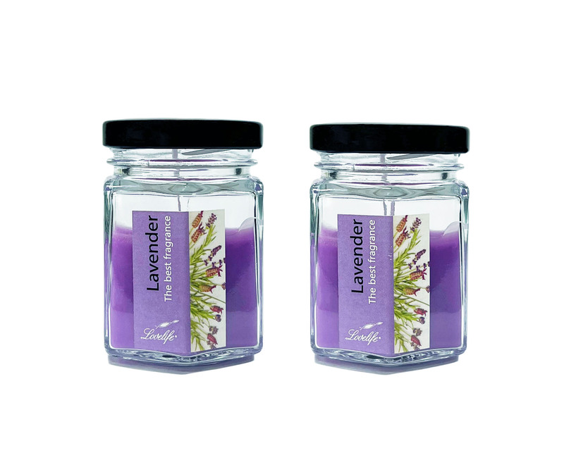 

Generic Jar Candle 2pcs, Light Fragrance (2-Pack) Scented Candles Lavender Scent