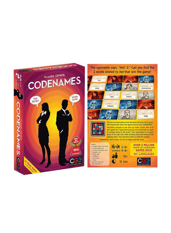 

Arabest Codenames Party Card Board Game, Ages 8+, 7x16x23cm, Multicolour