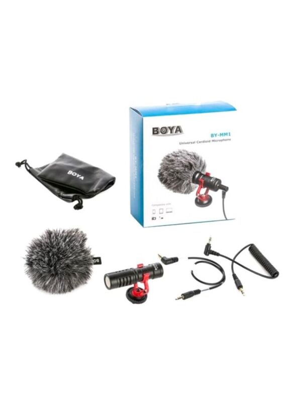 

BOYA Universal Cardioid Microphone With Furry Windshield, BY-MM1, Multicolour