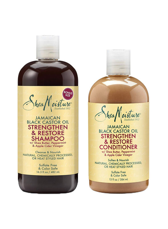 

Shea Moisture Strengthen and Restore Shampoo & Conditioner for All Hair Types, 2 Pieces