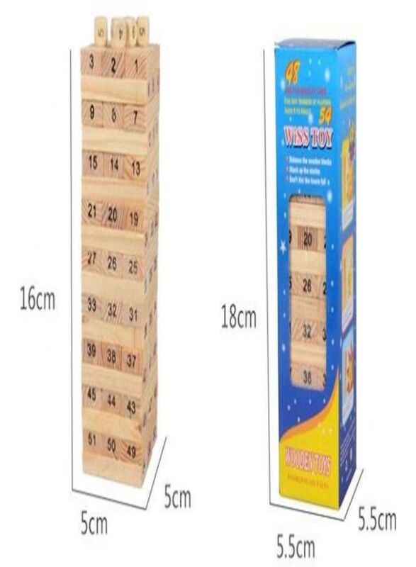 

Jenga Wood Building Block Toys, 54 Pieces, Ages 3+