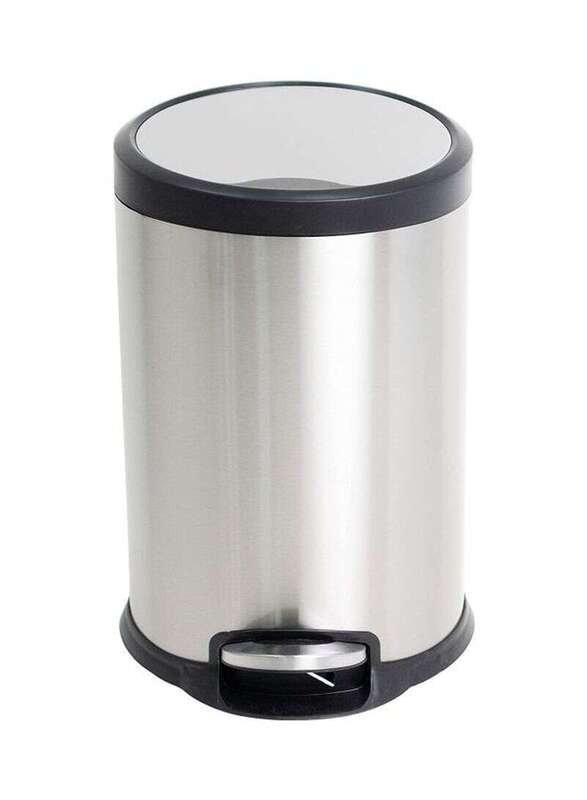 

Orchid Stainless Steel Round Soft Close Pedal Dustbin with Lid, 5Ltr, Silver