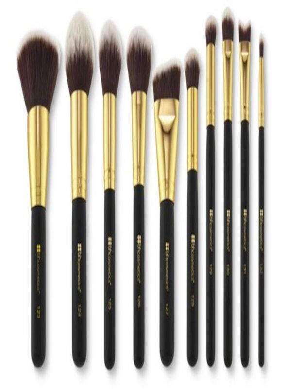 

Bh Cosmetics 10-Piece Eyes and Face Brush Set, Black