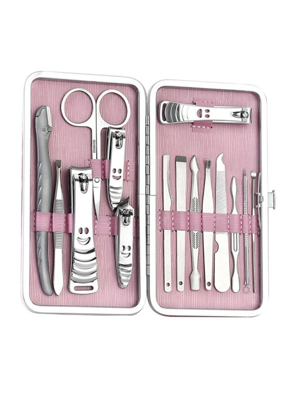 

Manicure Pedicure Set, 15 Pieces, Silver