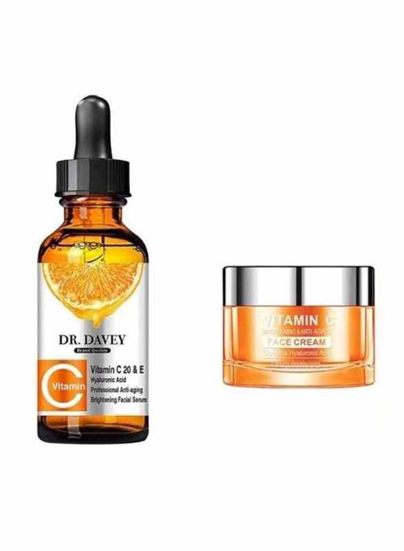 

Dr. Davey Vitamin C Face Cream & Facial Serum Set, 50g & 30ml, 2 Pieces
