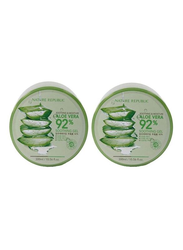 

Nature Republic Aloe Vera Soothing And Moisture Gel, 600ml, 2 Piece