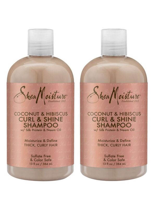 

Shea Moisture Coconut and Hibiscus Curl and Shine Shampoo, 384ml, 2 Piece