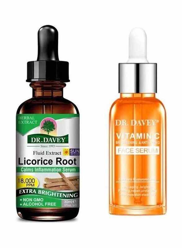 

Dr. Davey Licorice Face Serum & Vitamin C Face Serum Set, 30ml, 2 Pieces