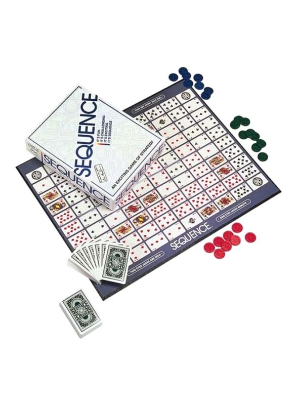 

Sequence Board Card Game, Ages 3+, Multicolour