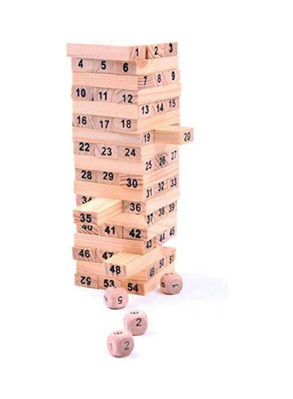 

Bosideng Digital Layers Stacked High Building Leisure Wooden Kids Gift Toys, 54 Pieces, Ages 3+, Multicolour