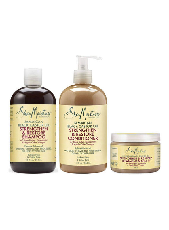 

Shea Moisture Jamaican Black Castor Oil Combination Set for All Hair Types, 3 Piece