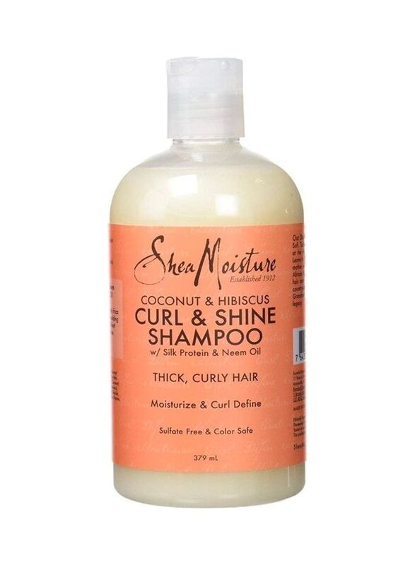 

Shea Moisture Coconut And Hibiscus Curl And Shine Shampoo White for All Type Hair, 379ml